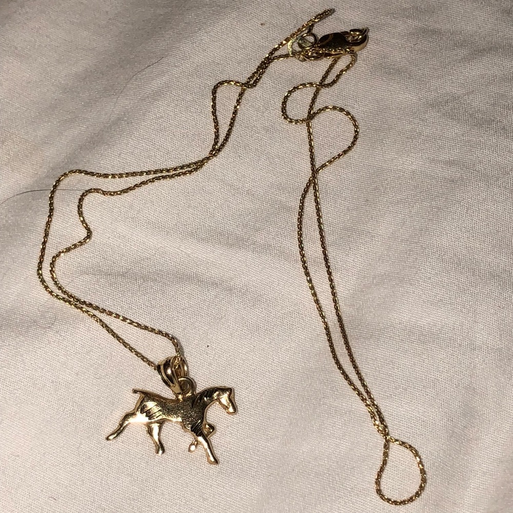 Gold Horse Necklace